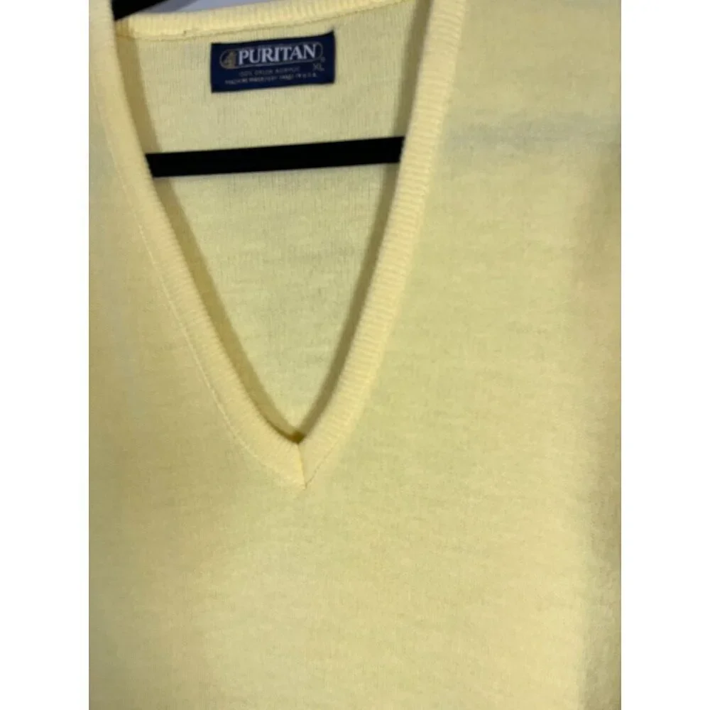 Retro Knit‎ Sweater XL Yellow Preppy Old Money Classic Chic Neutral Minimalist
